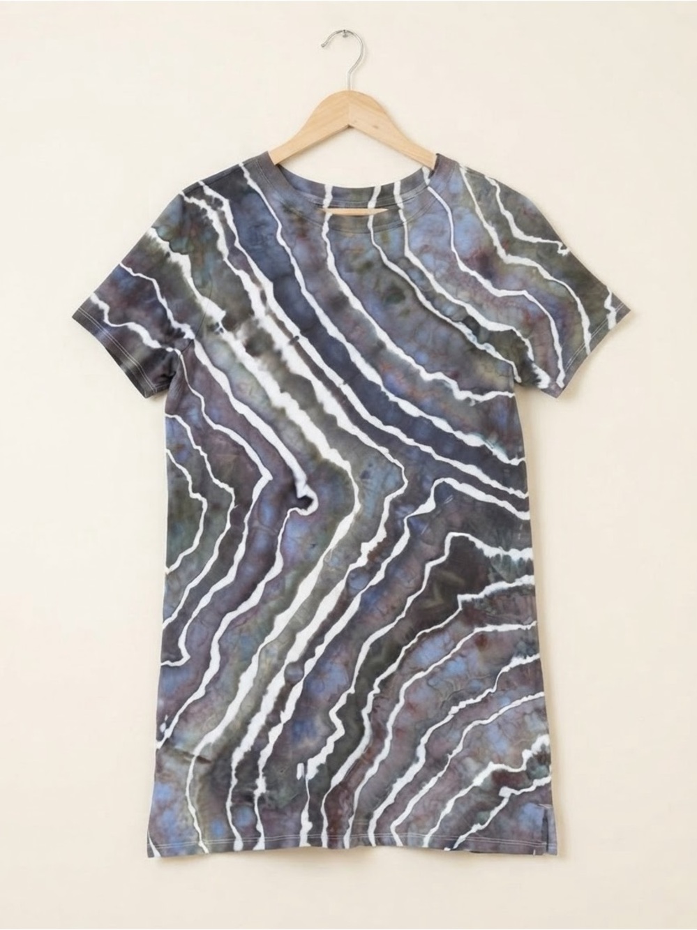 Old Navy Ice-Dye Midi T-Shirt Dress 100 % Cotton